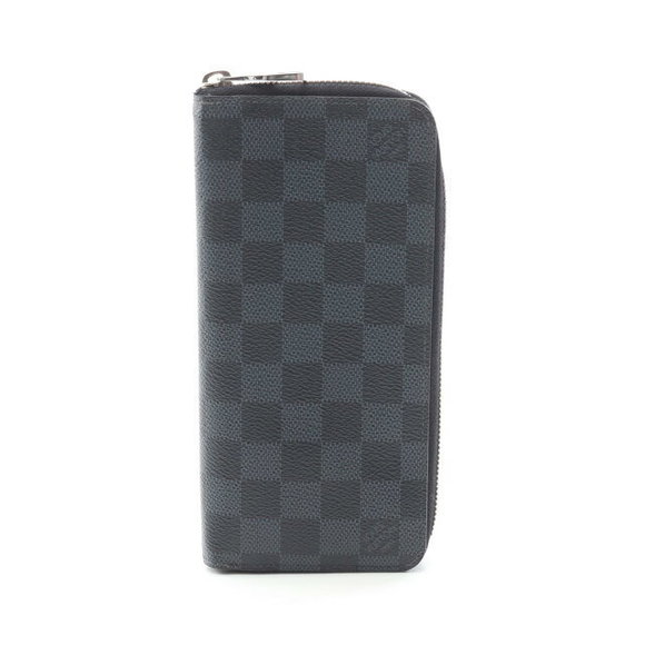 Louis Vuitton Wallet Damier Graphite Canvas Black Zippy Long Vertical - Picture 1 of 7